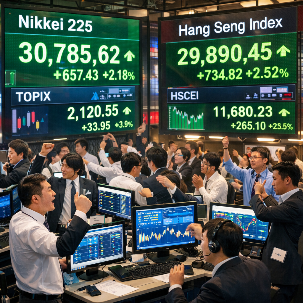 Asian Stocks Rally as Fed Rate-Hold Expectations and China Data Reprice Risk